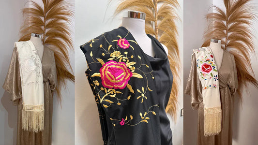 formas elegantes de llevar mantón para tu evento