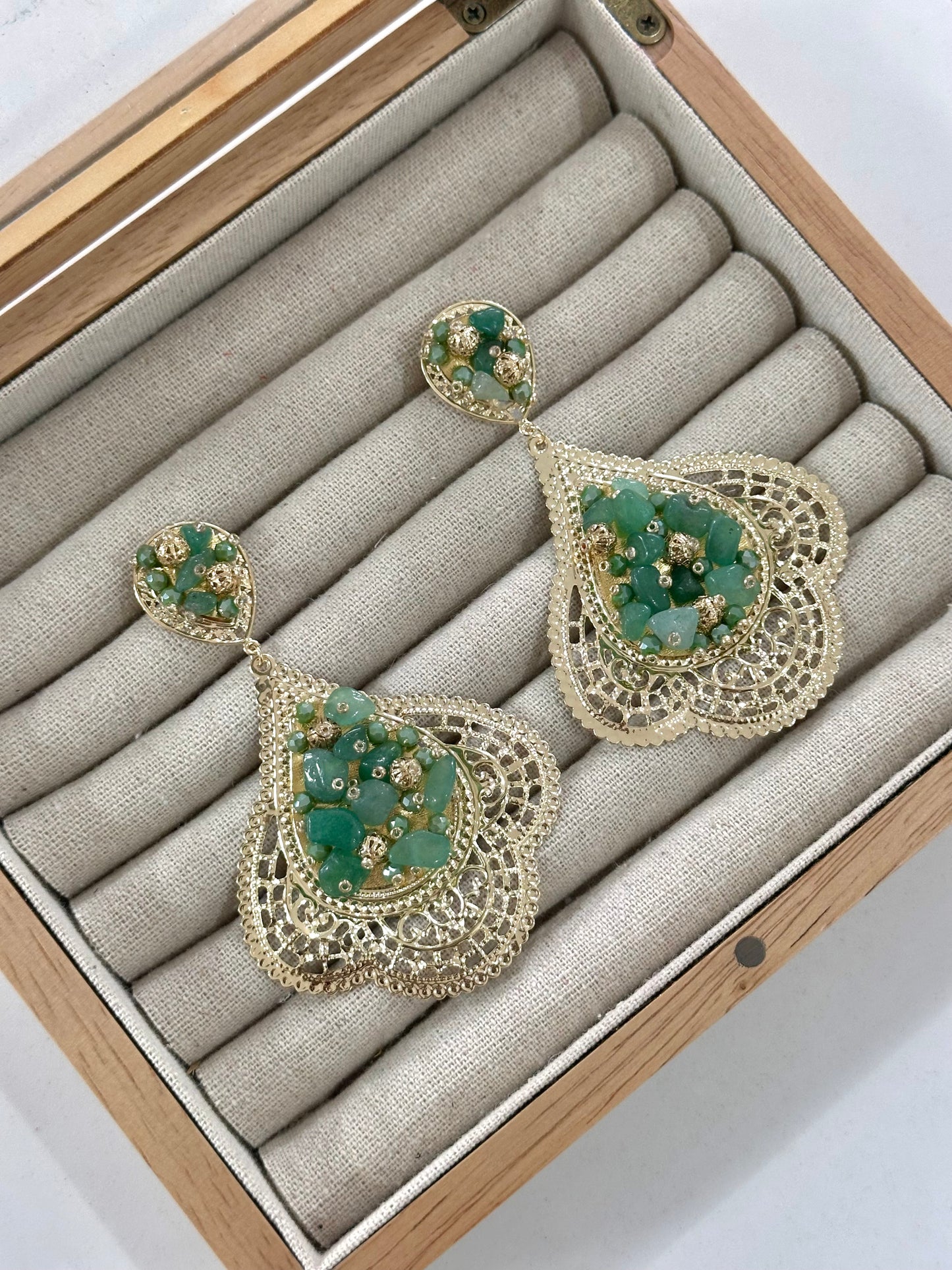 Pendiente Alhambra Verde