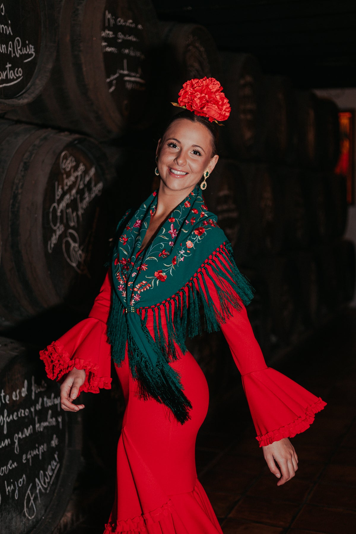 Vestido Carmesí Rojo