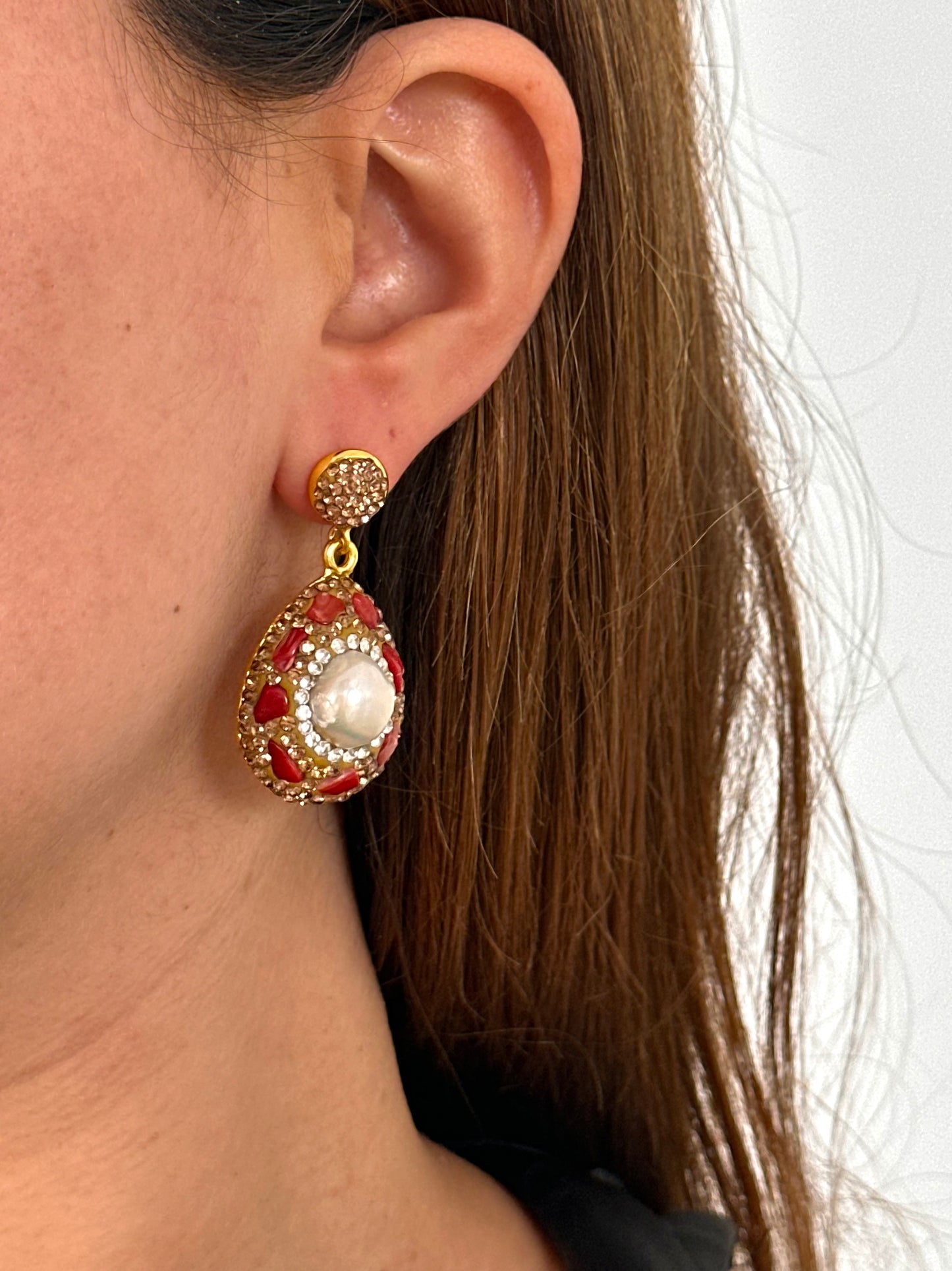 Pendientes The Club rojos