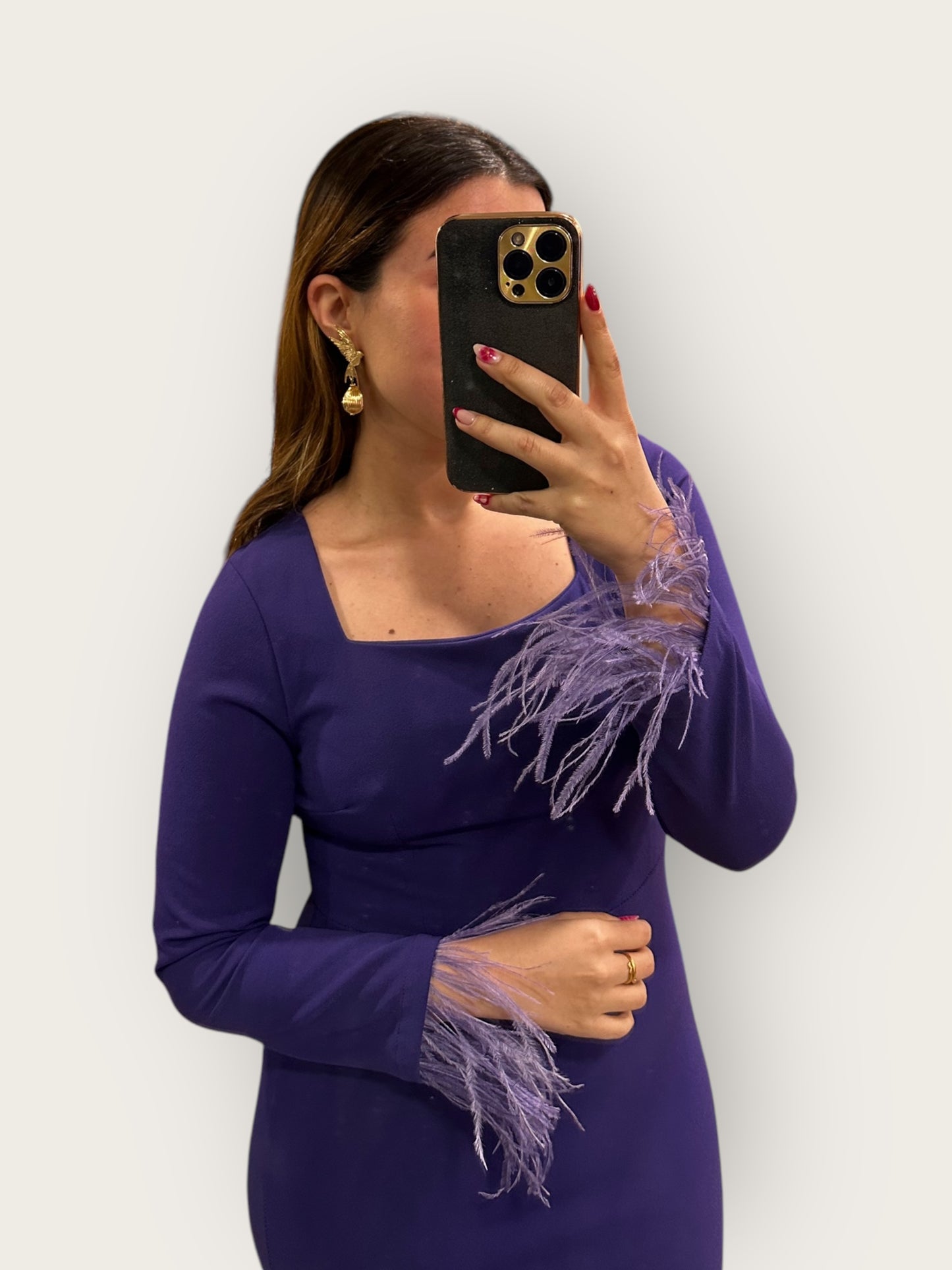 Vestido Sofía Morado Oscuro