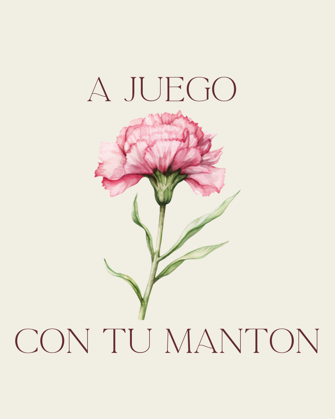 Clavel a juego con tu mantón
