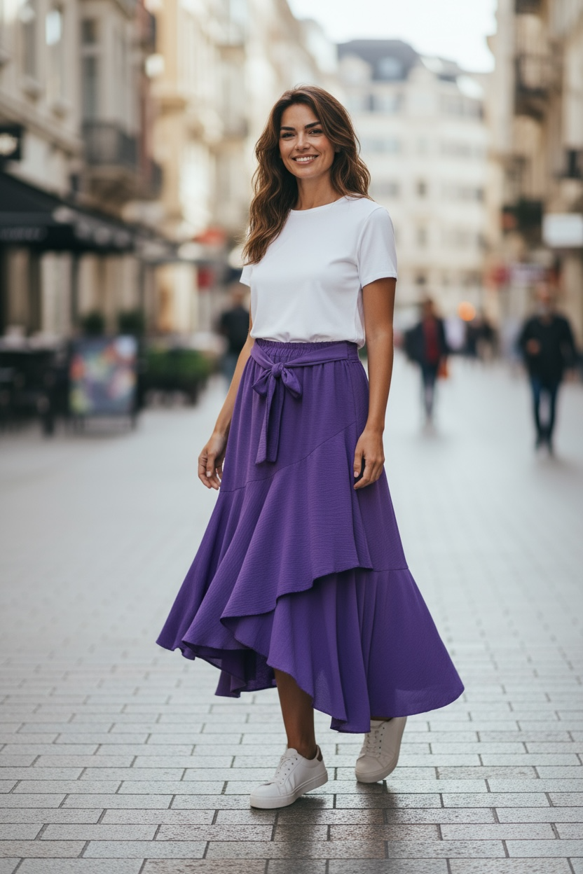 Falda Venecia morada