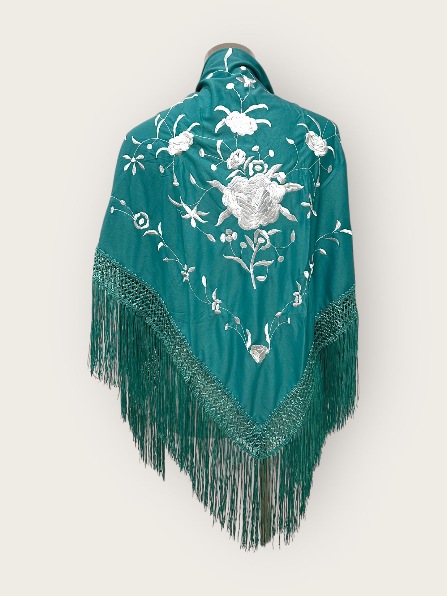 Mantoncillo Turquesa con Blanco