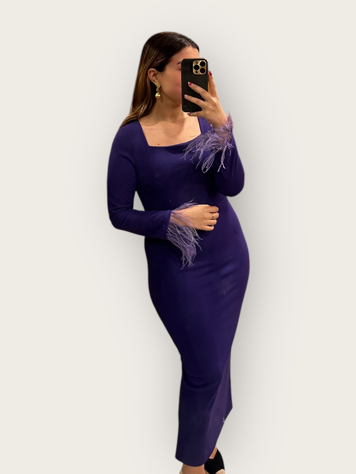 Vestido Sofía Morado Oscuro