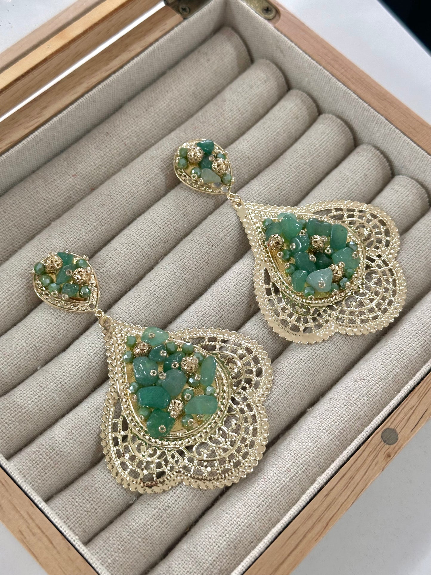 Pendiente Alhambra Verde