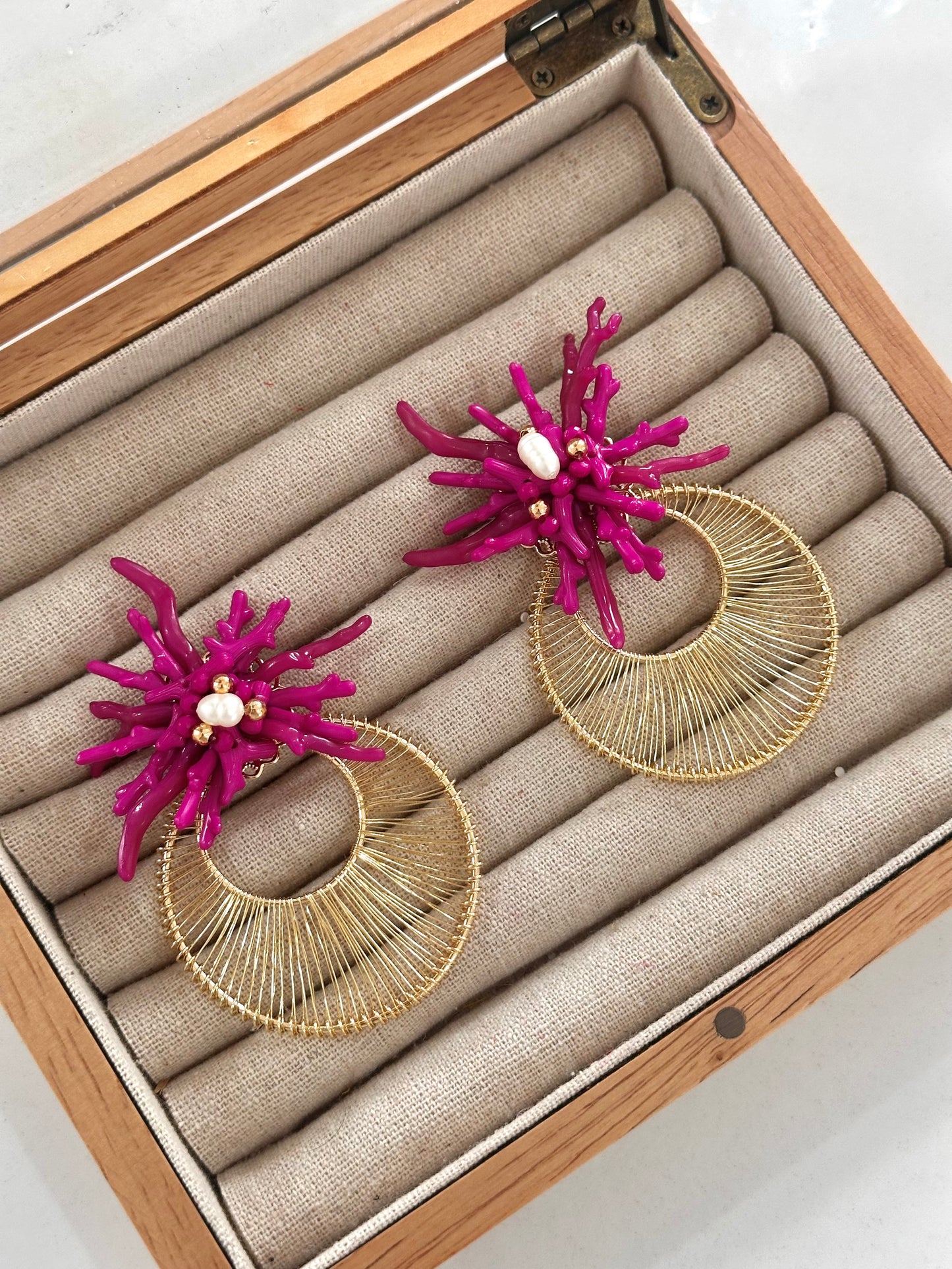 Pendientes Marbella Buganvilla