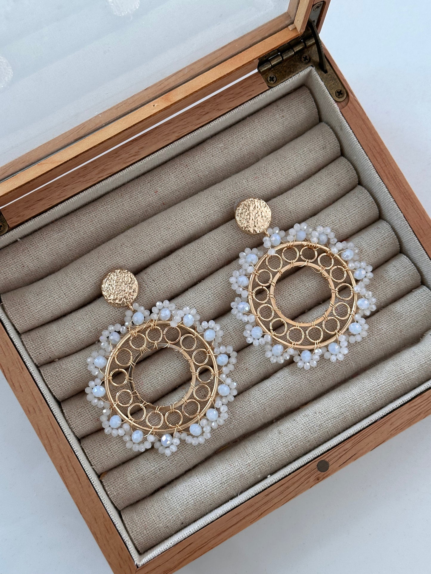 Pendientes Ágata Blanco
