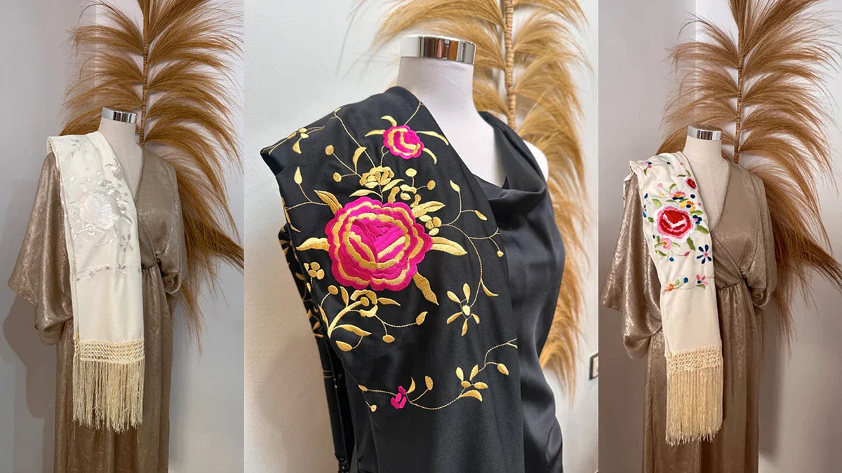 formas elegantes de llevar mantón para tu evento
