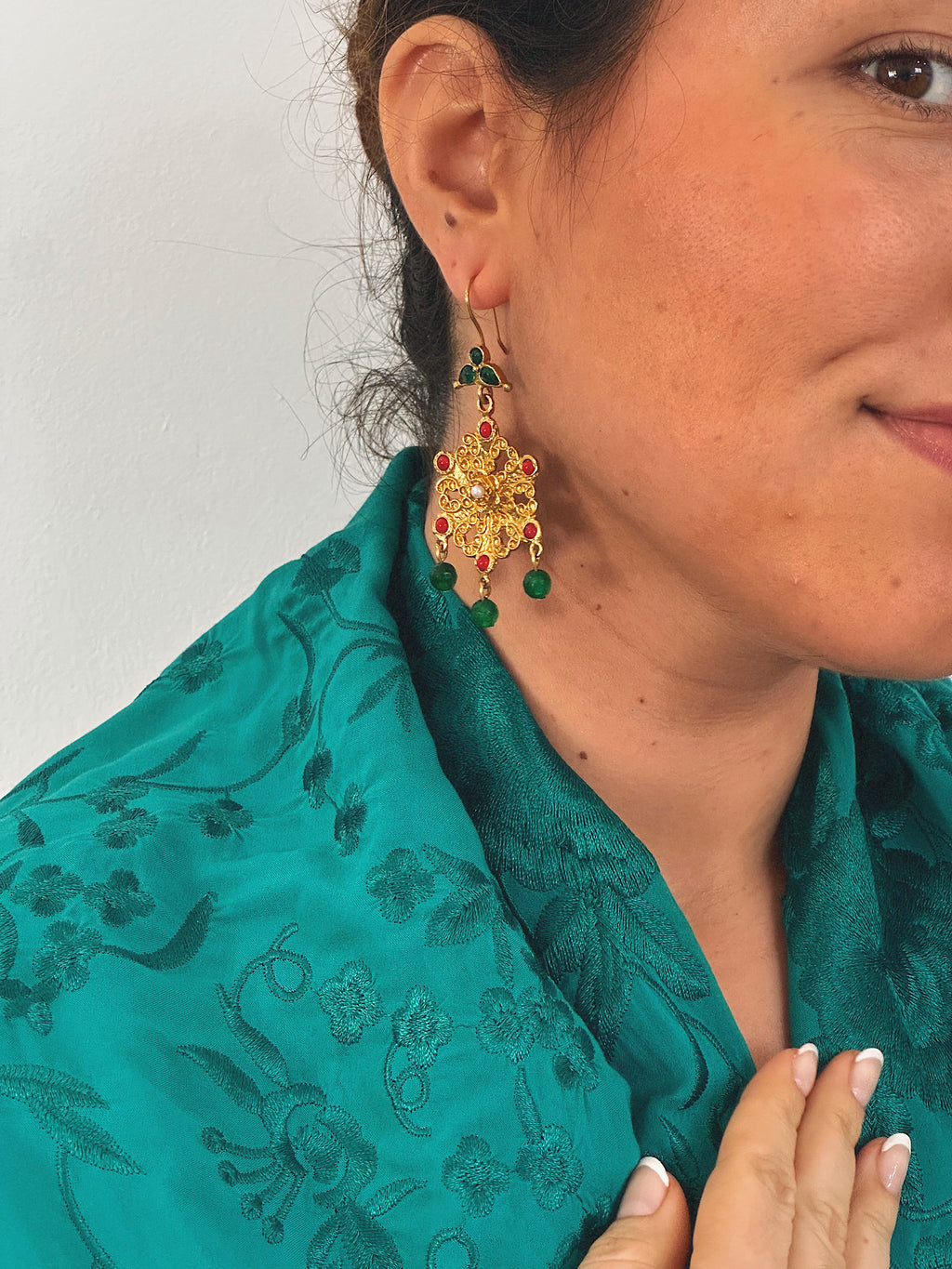 Pendientes Lola Rojo y Verde