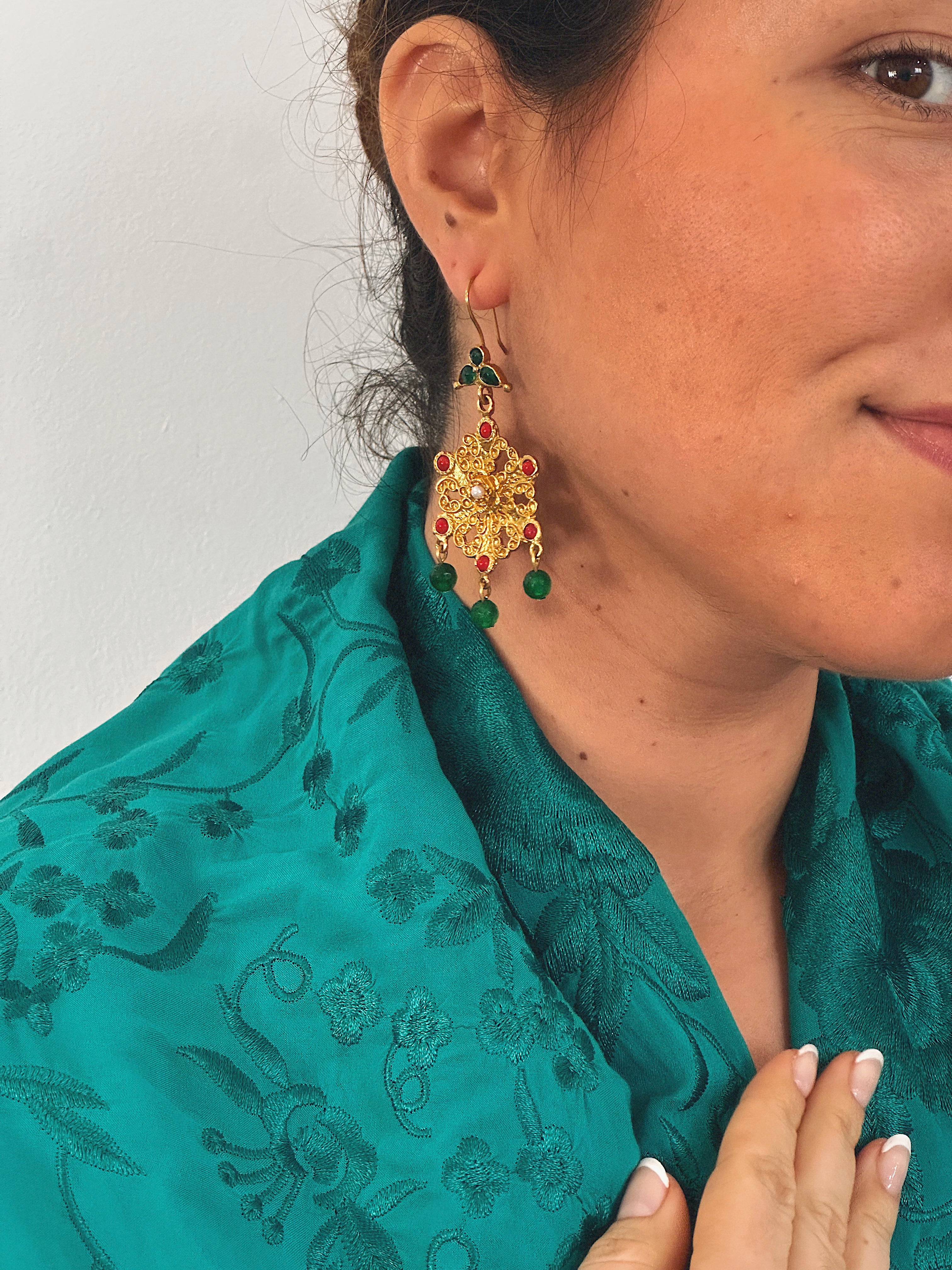 Pendientes Lola Rojo y Verde