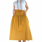 Falda Abullonada fajín mostaza