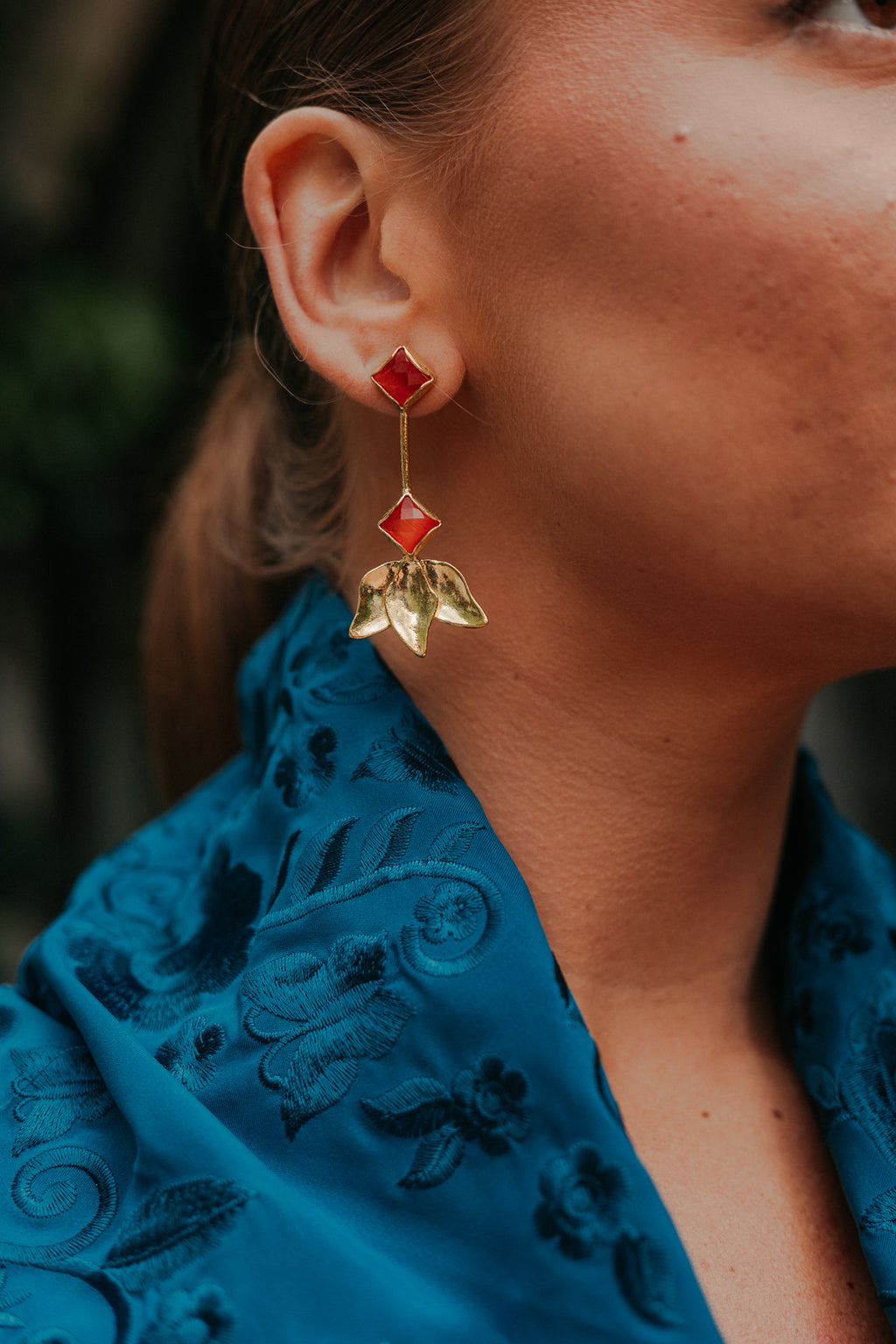 Pendientes Tulipán Naranja