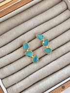 Pendientes Trío Piedra Turquesa
