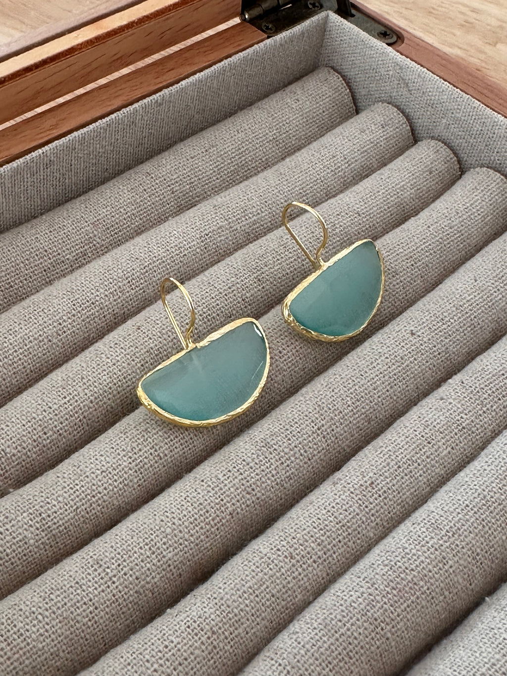 Pendientes Afrodita big turquesa