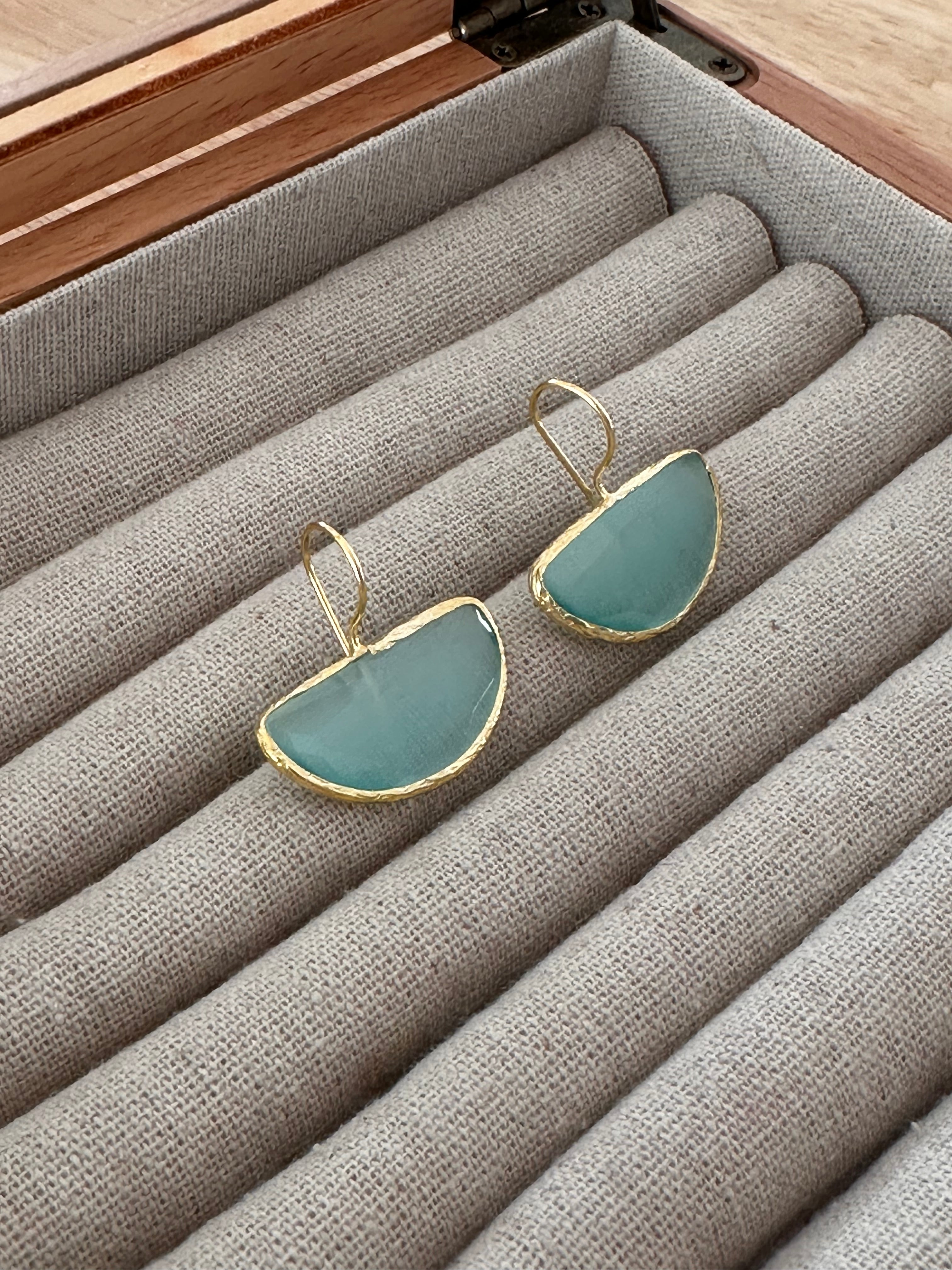 Pendientes Afrodita big turquesa