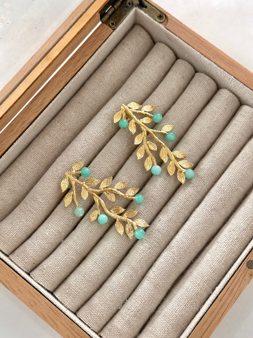 Pendientes Olivia Aquamarina