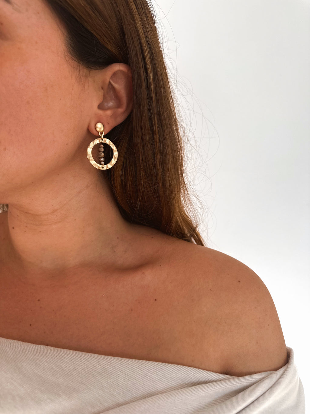 Pendientes Toscana Malva/Camel