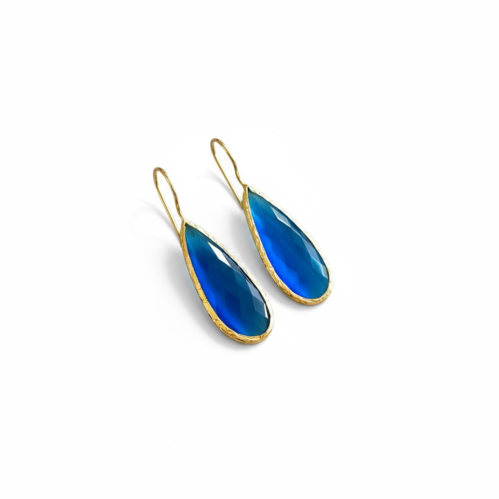 Pendientes lagrima BIG azul