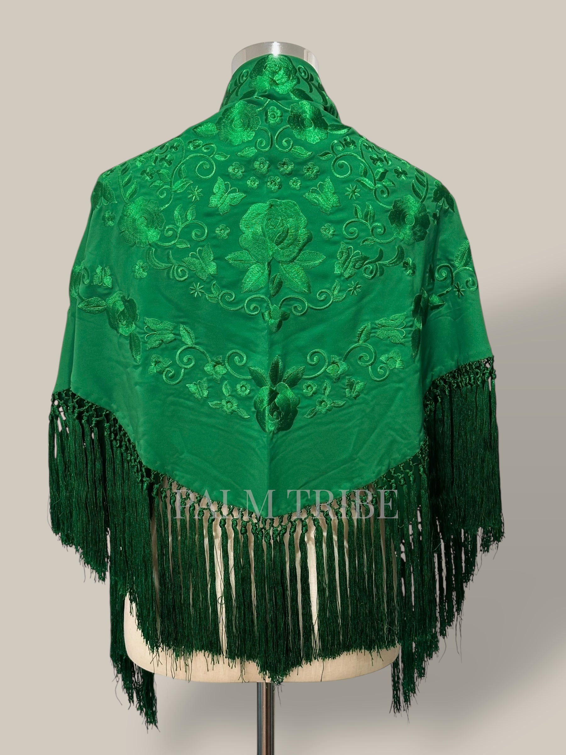 Mantoncillo fantasía verde