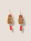 Pendientes Eloísa coral y rosados