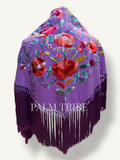 Mantoncillo Flores Morado