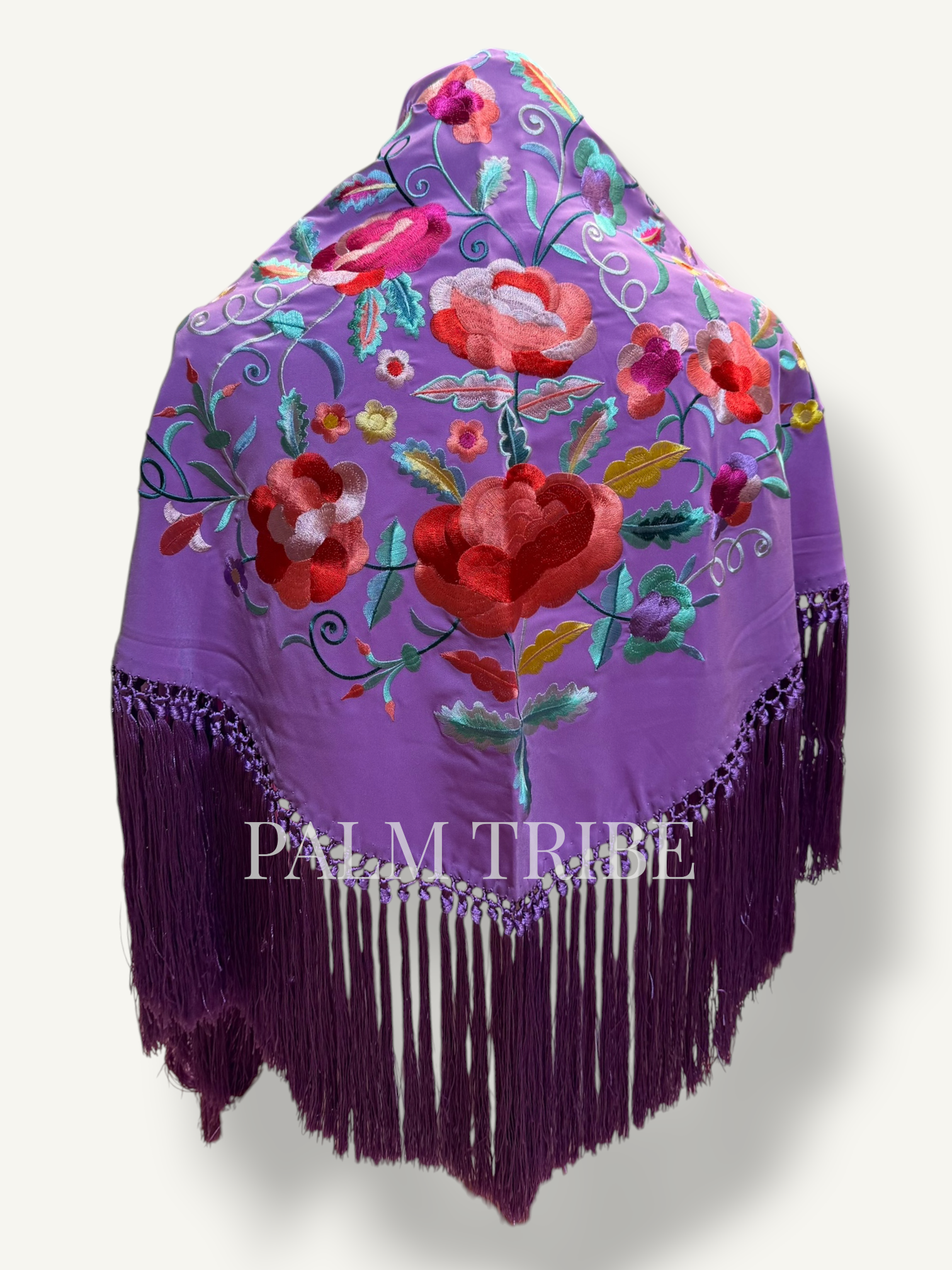 Mantoncillo Flores Morado