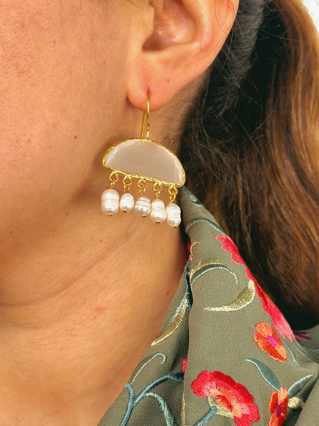 Pendientes Adamuz Blanco