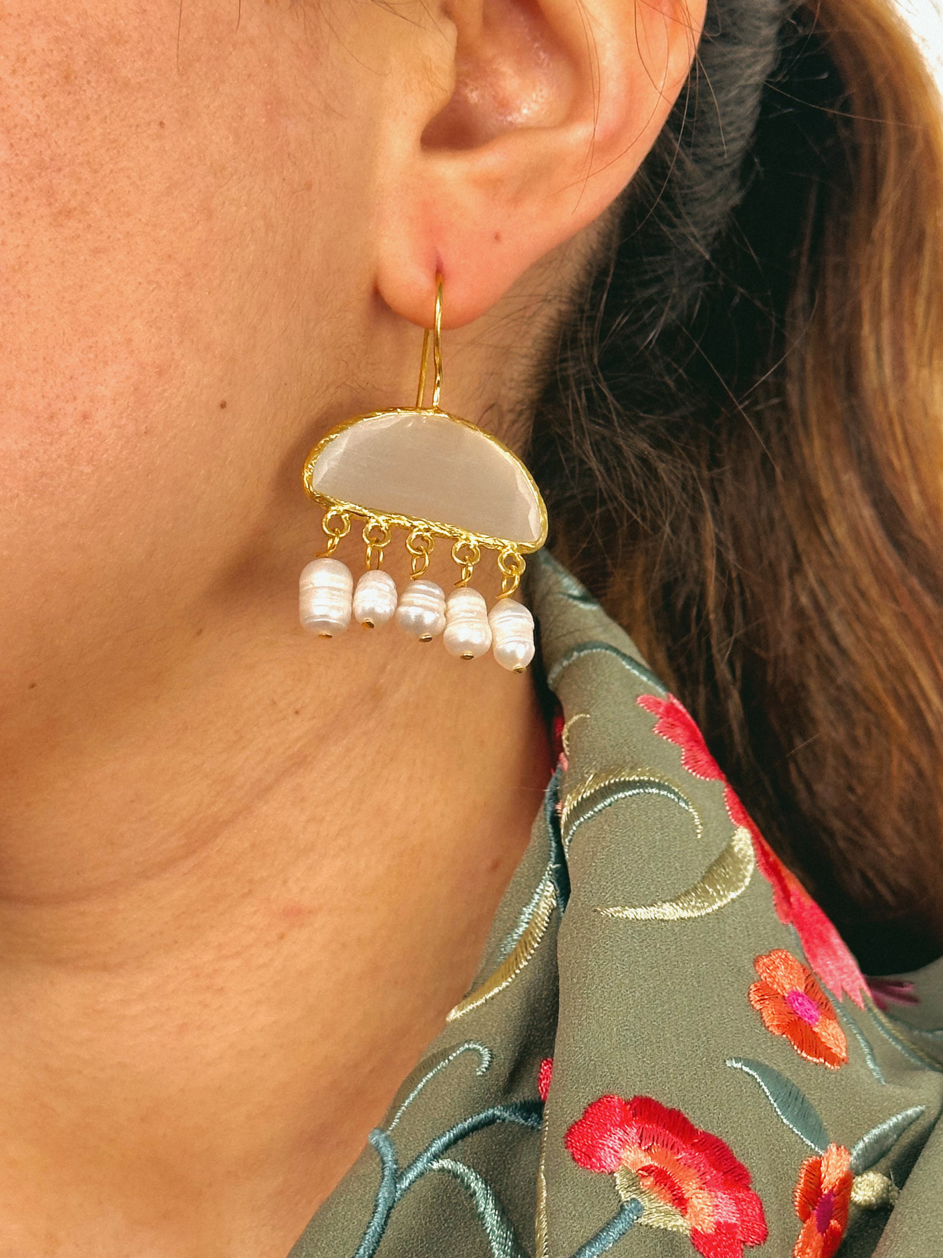 Pendientes Adamuz Blanco