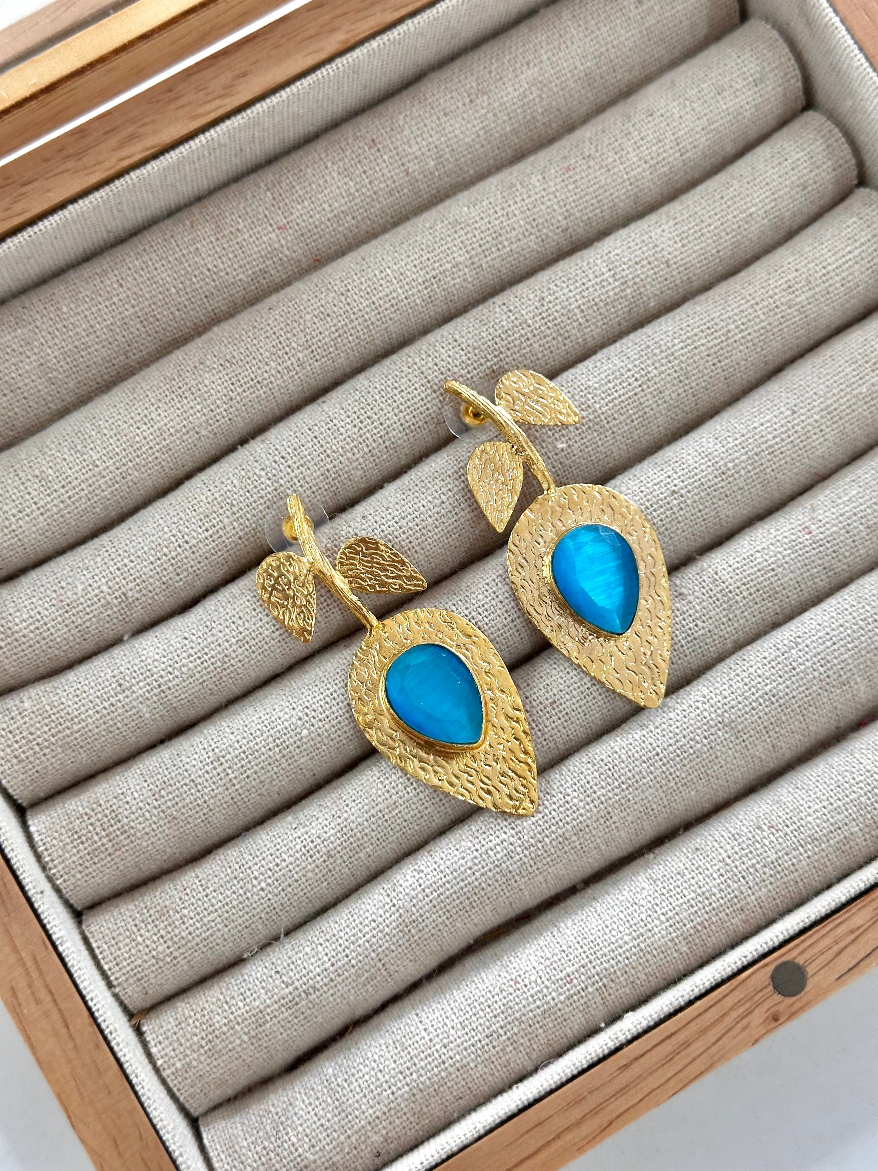 Pendientes Palma Azulon