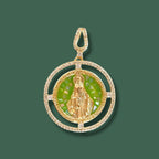 Medalla Virgen Milagrosa Pistacho