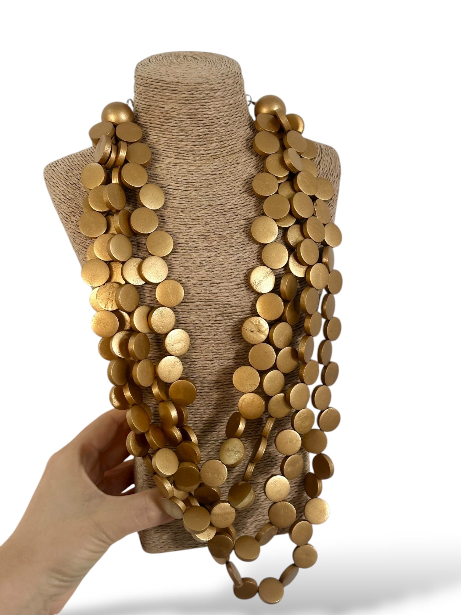 Collar Madera dorado