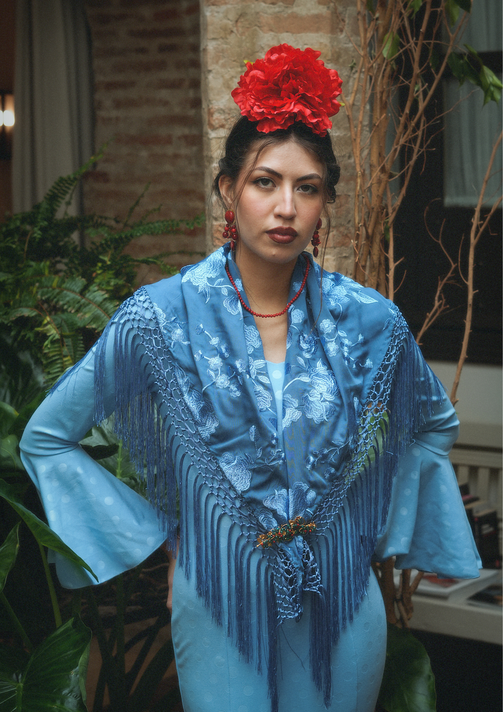 Mantoncillo Julia Azul cielo