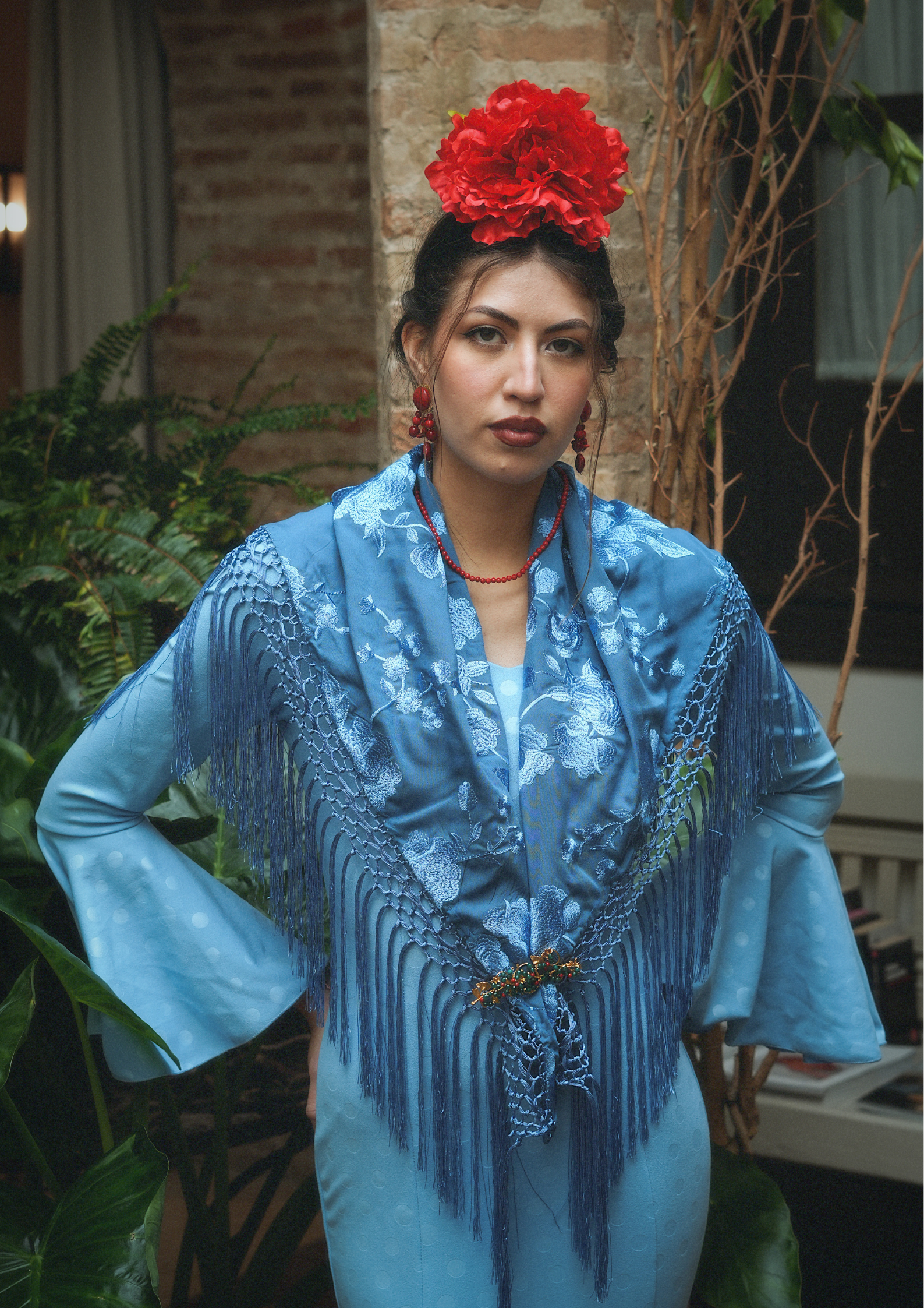 Mantoncillo Julia Azul cielo