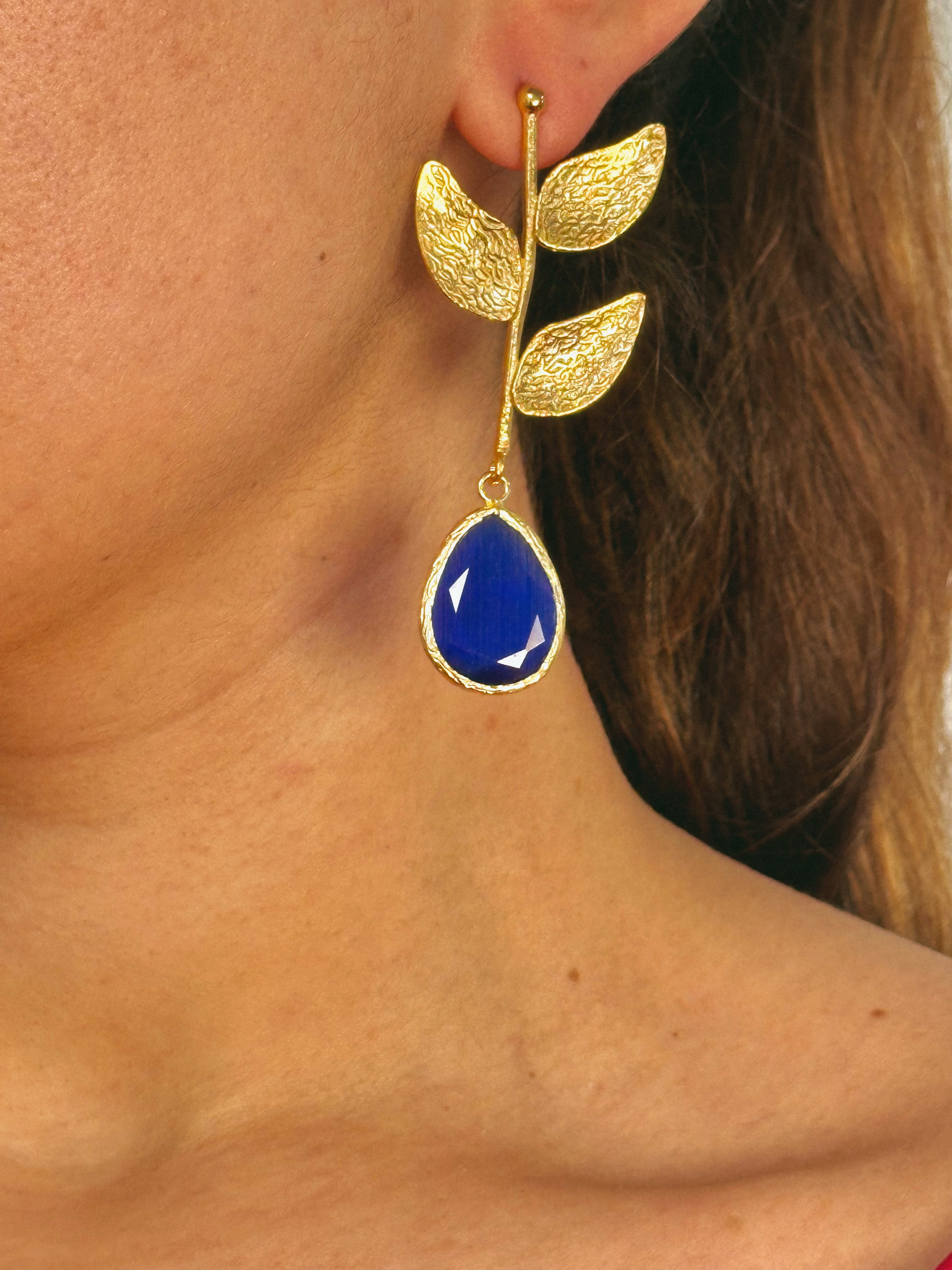 Pendientes Almería Azul Eléctrico