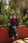Traje de flamenca - Modelo Rosario Verde Oscuro