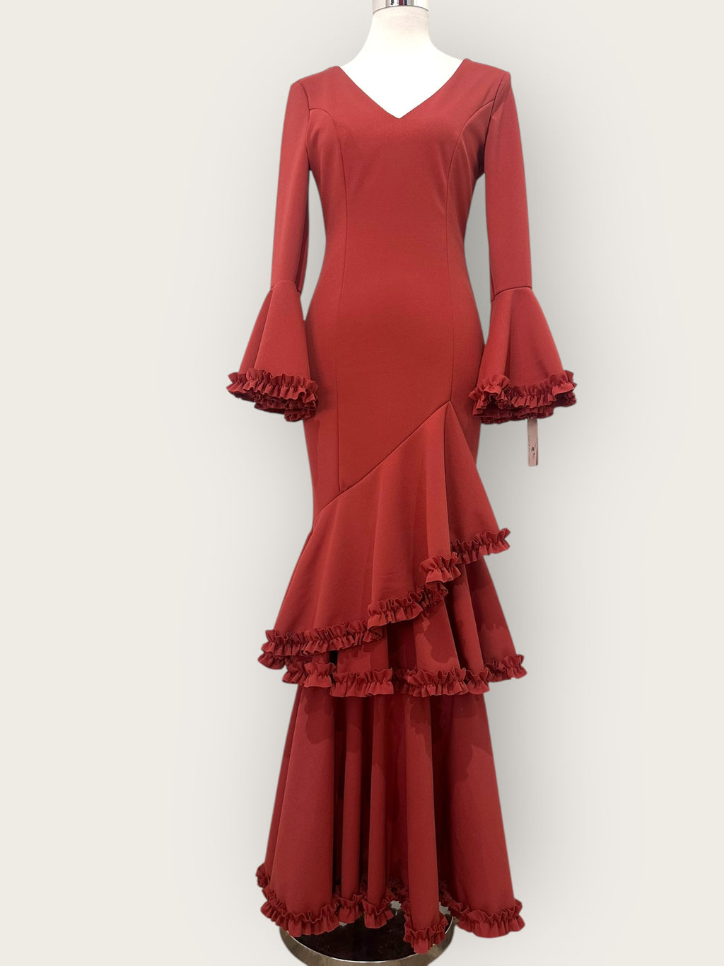 Vestido Carmesí Teja/ Coral