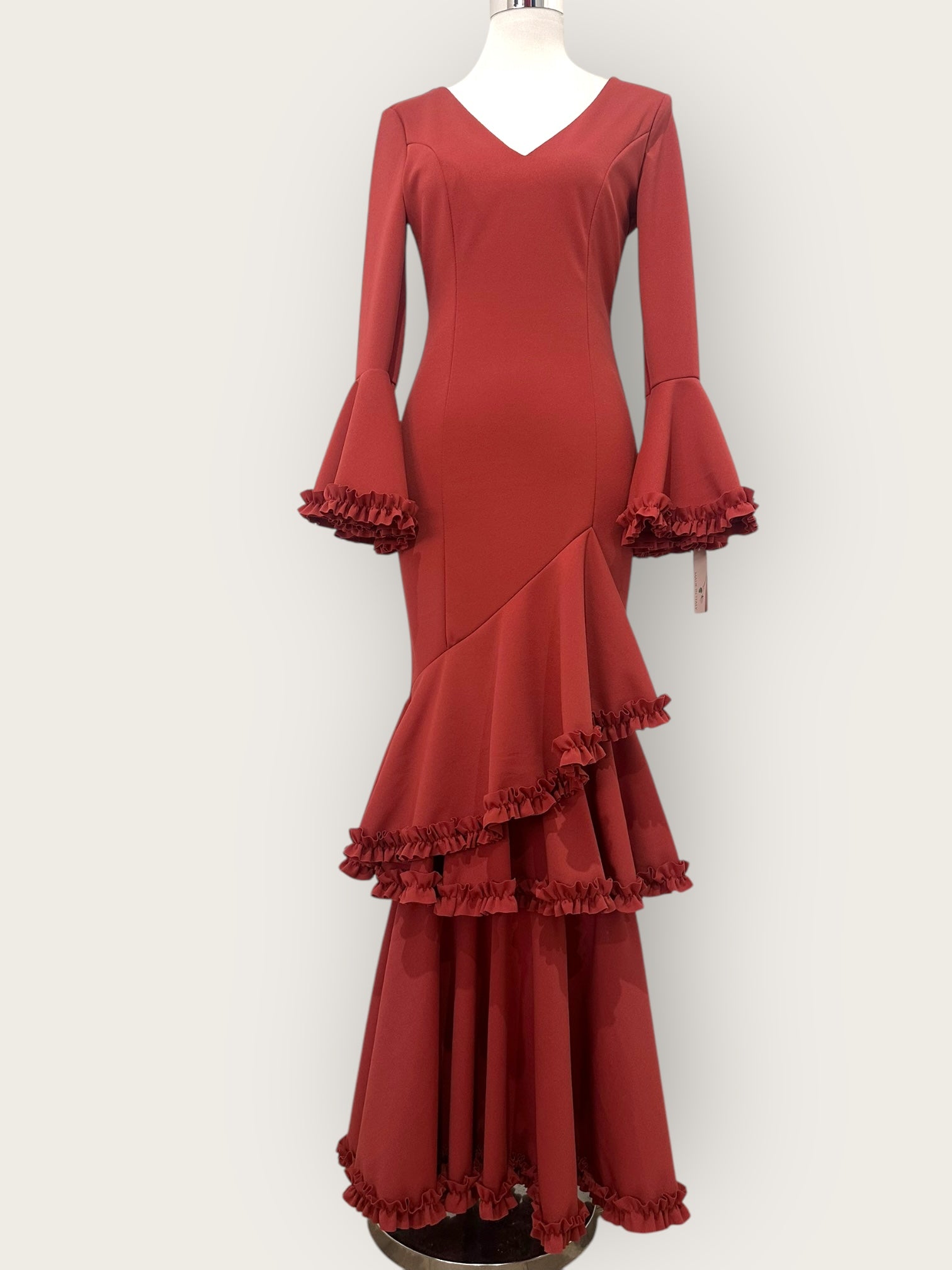 Vestido Carmesí Teja/ Coral