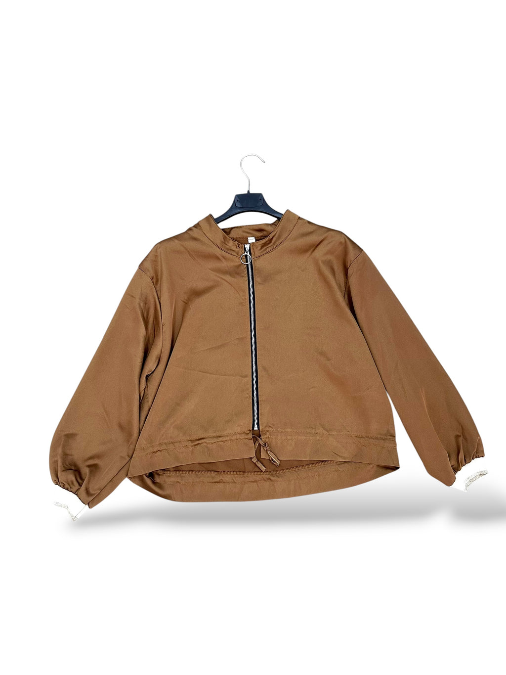 Bomber satinada dorada oscuro