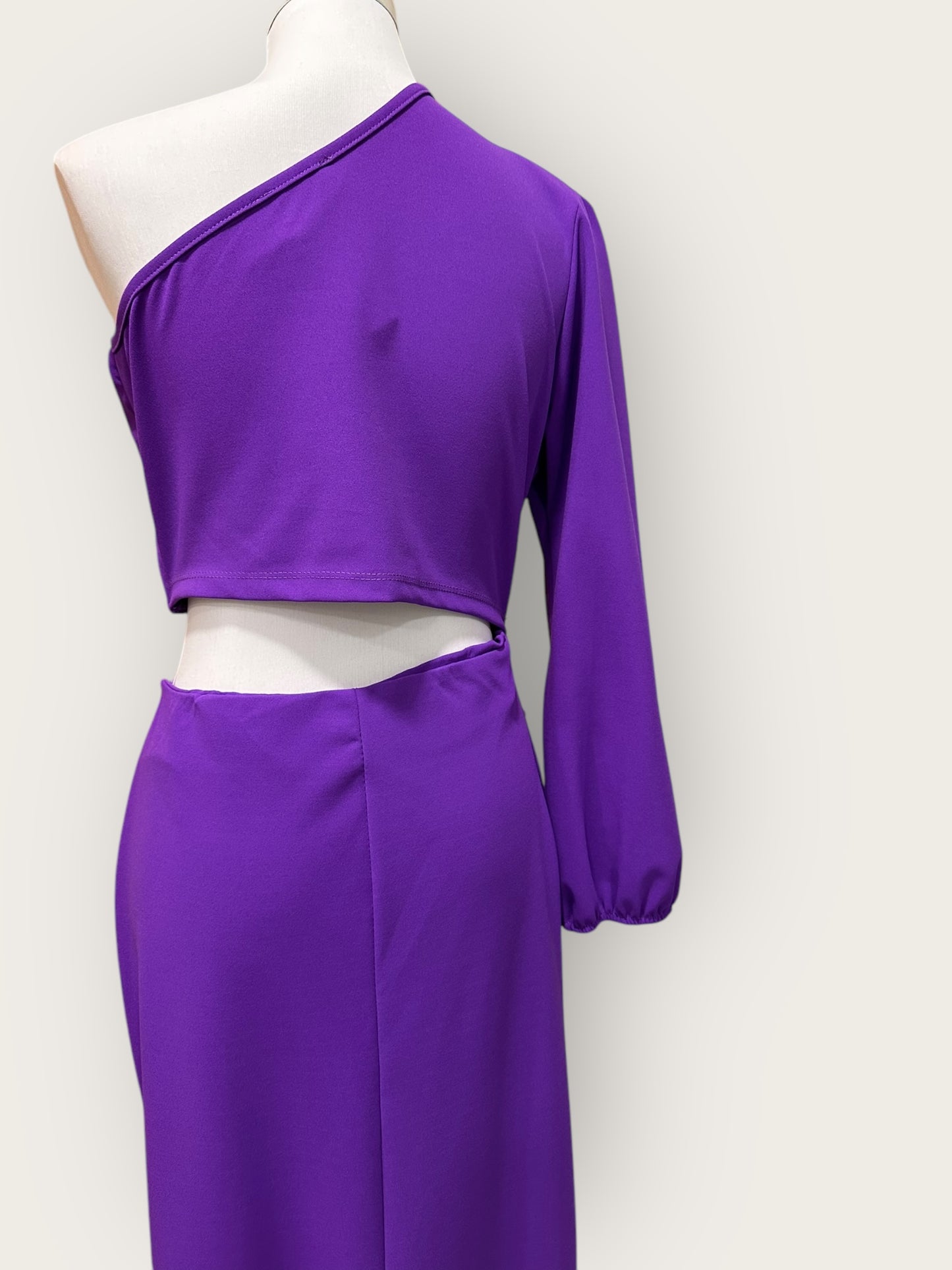 Vestido Gloria Flecos Morado