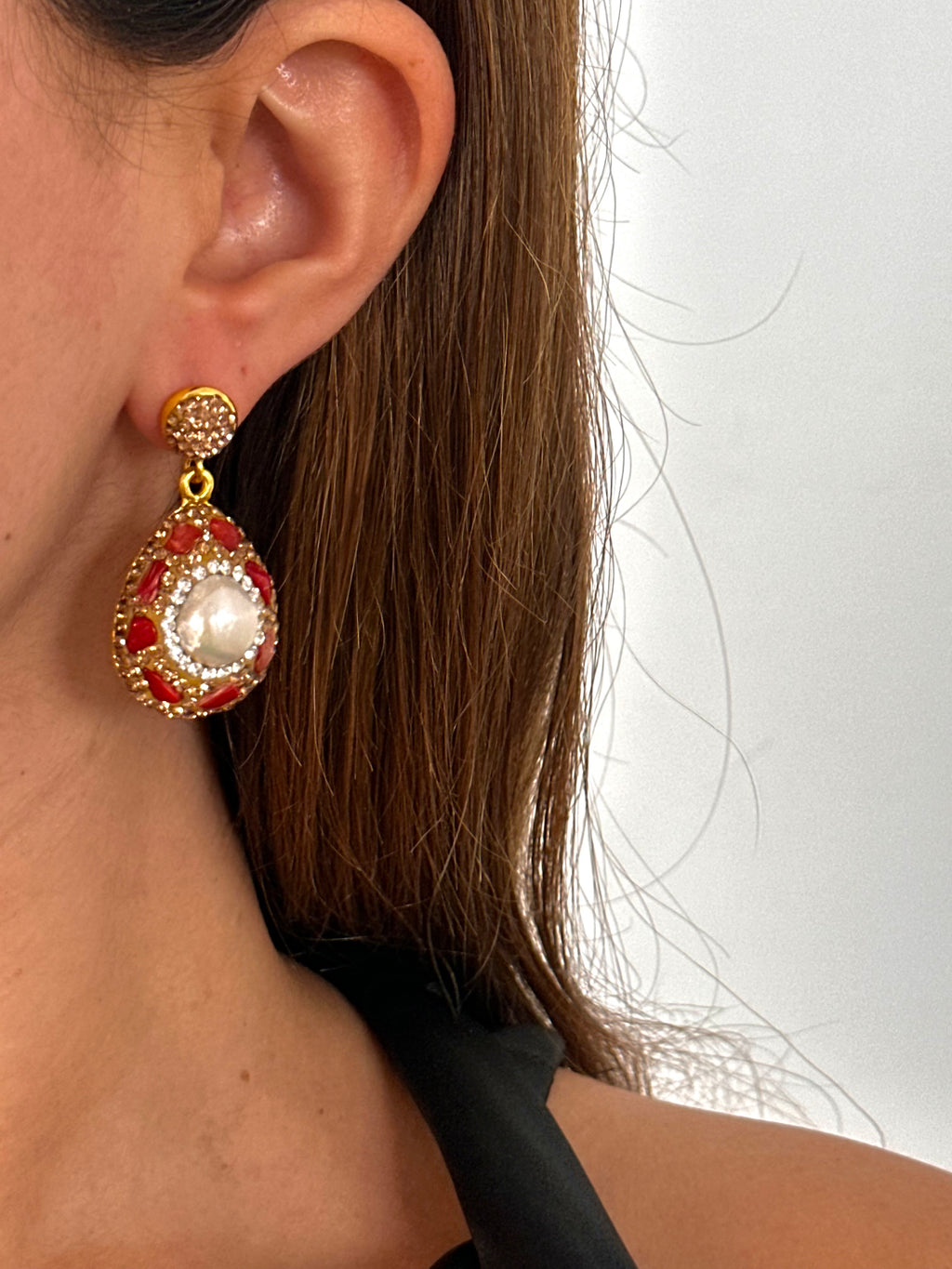 Pendientes The Club rojos