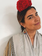 Pendientes Candela Rojo y Azul Eléctrico