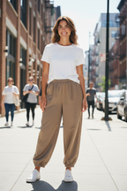 Pantalón Satinado bombacho dorado