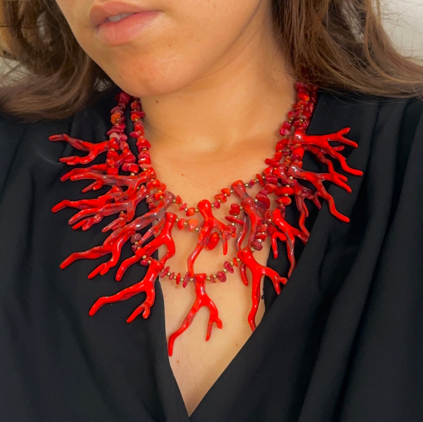 Collar Coral Rojo