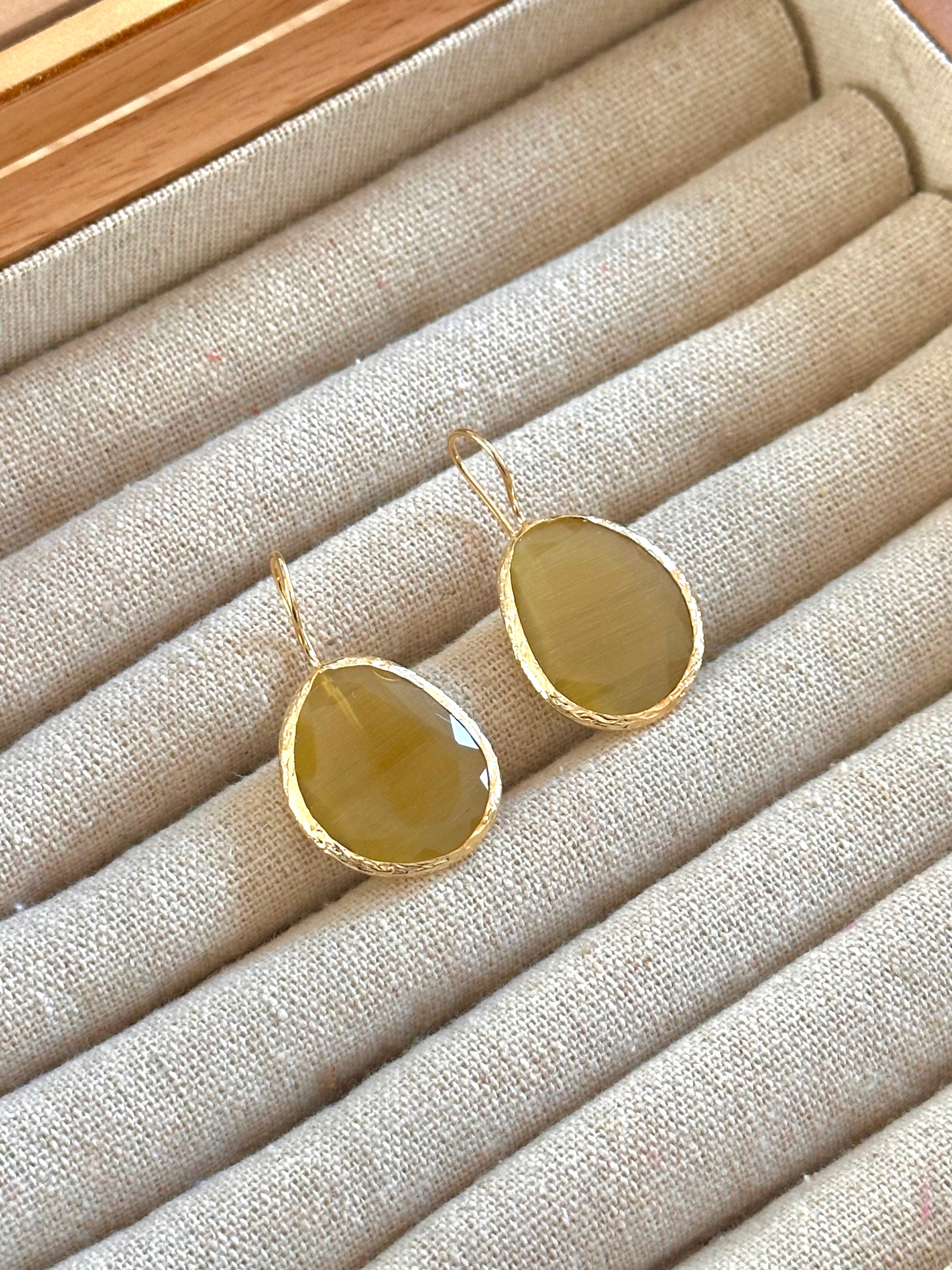 Pendientes Óvalo Tierra