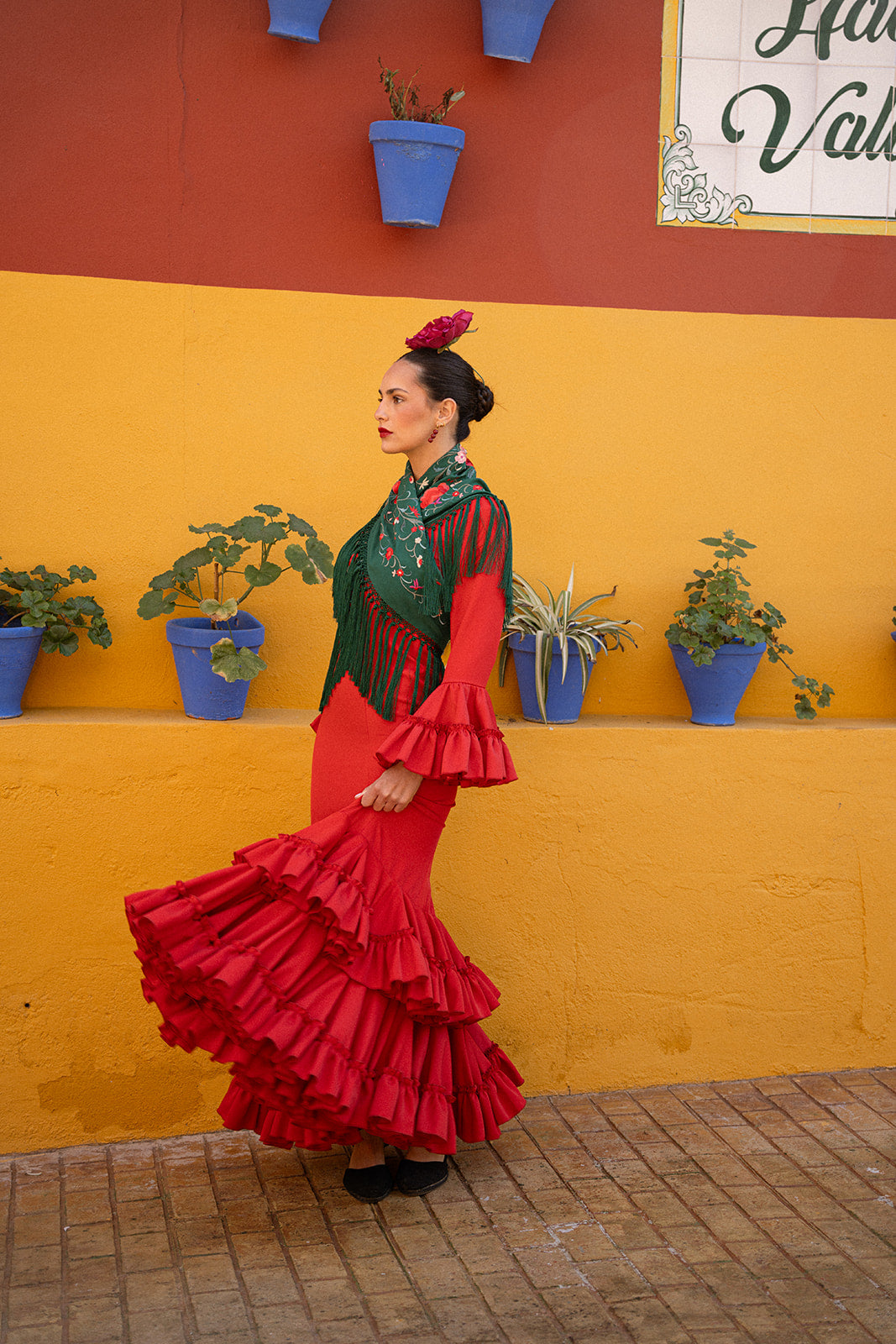 Traje de flamenca - Modelo Rocío Rojo