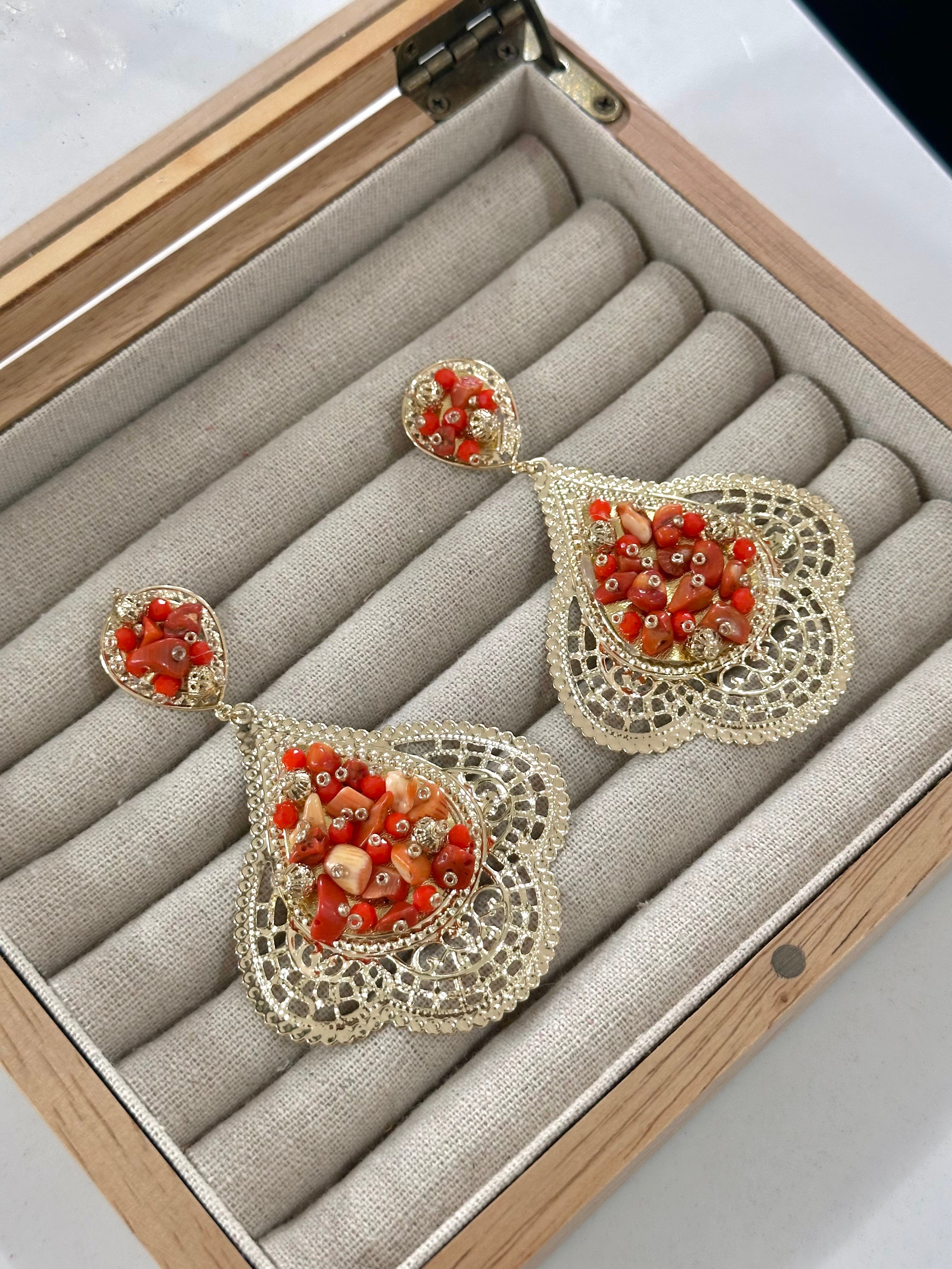 Pendientes Alhambra Naranja