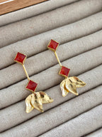 Pendientes Tulipán Naranja