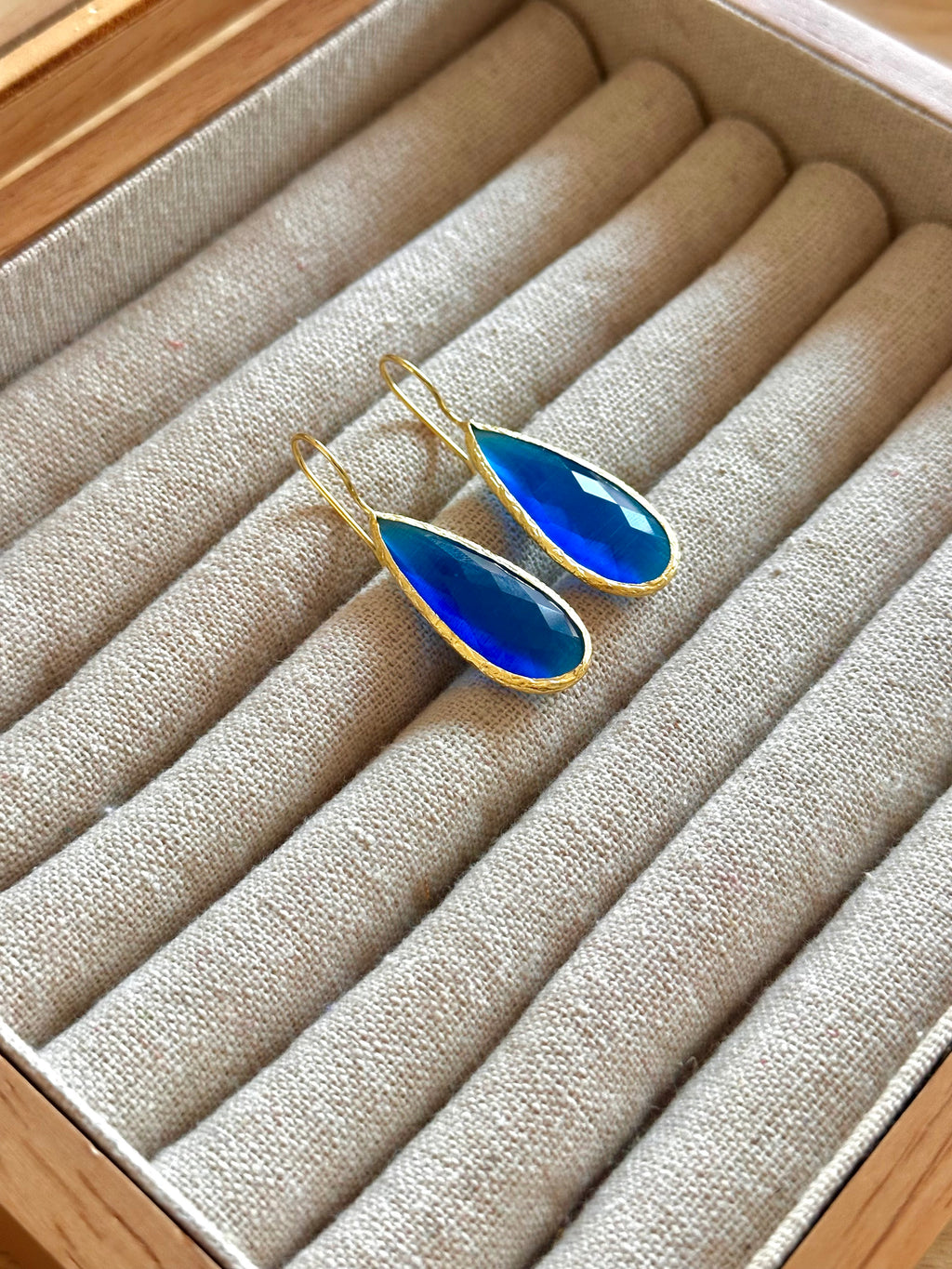 Pendientes lagrima BIG azul