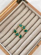 Pendientes Trío Piedra Esmeralda